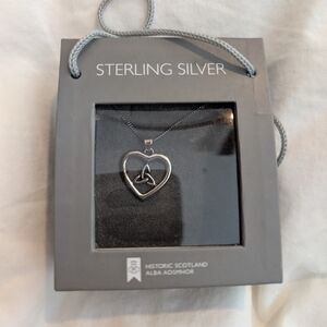 Sterling Silver Trinity Heart Necklace